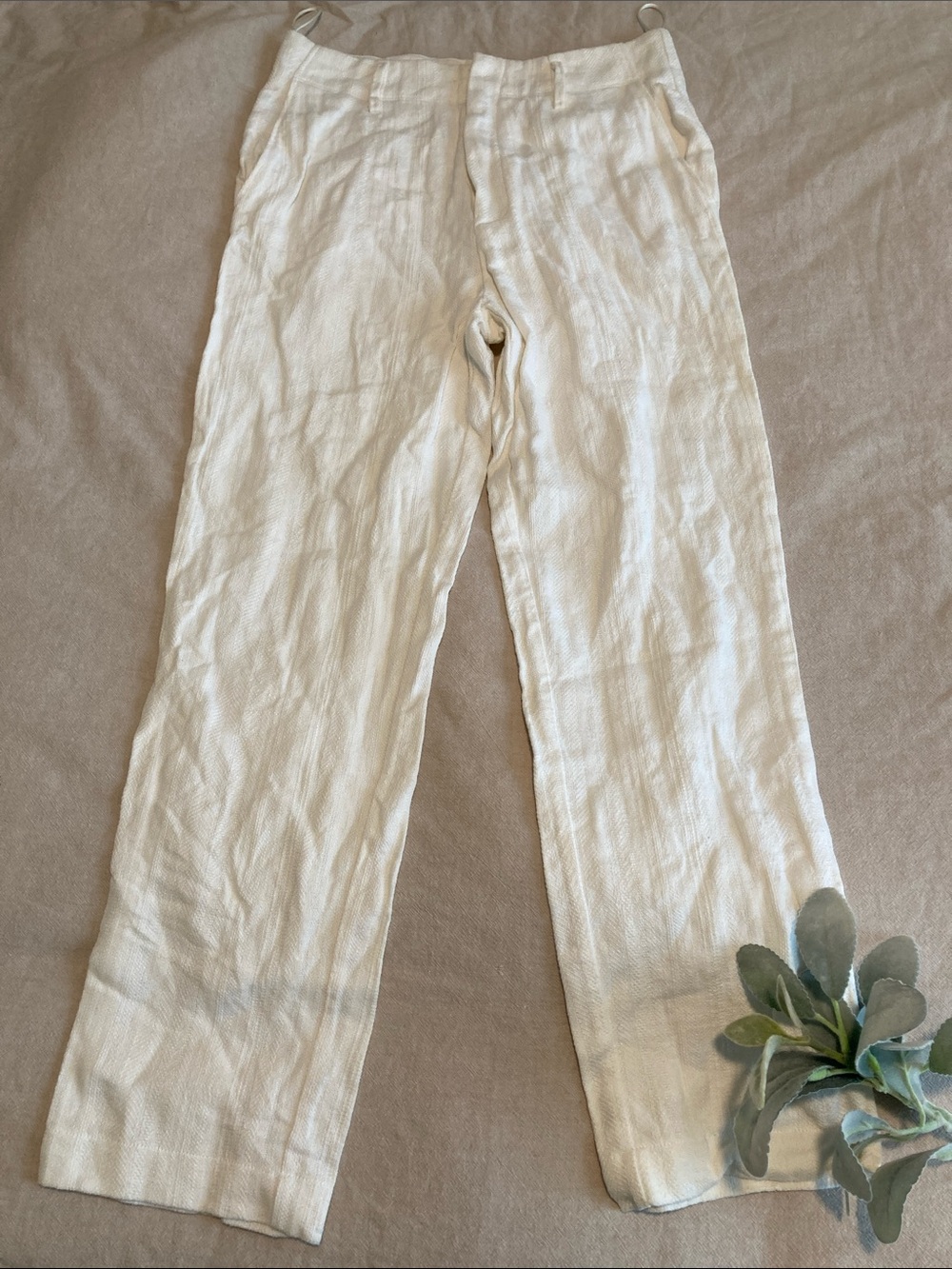 Forte Forte Women’s White Linen Casual Chinos